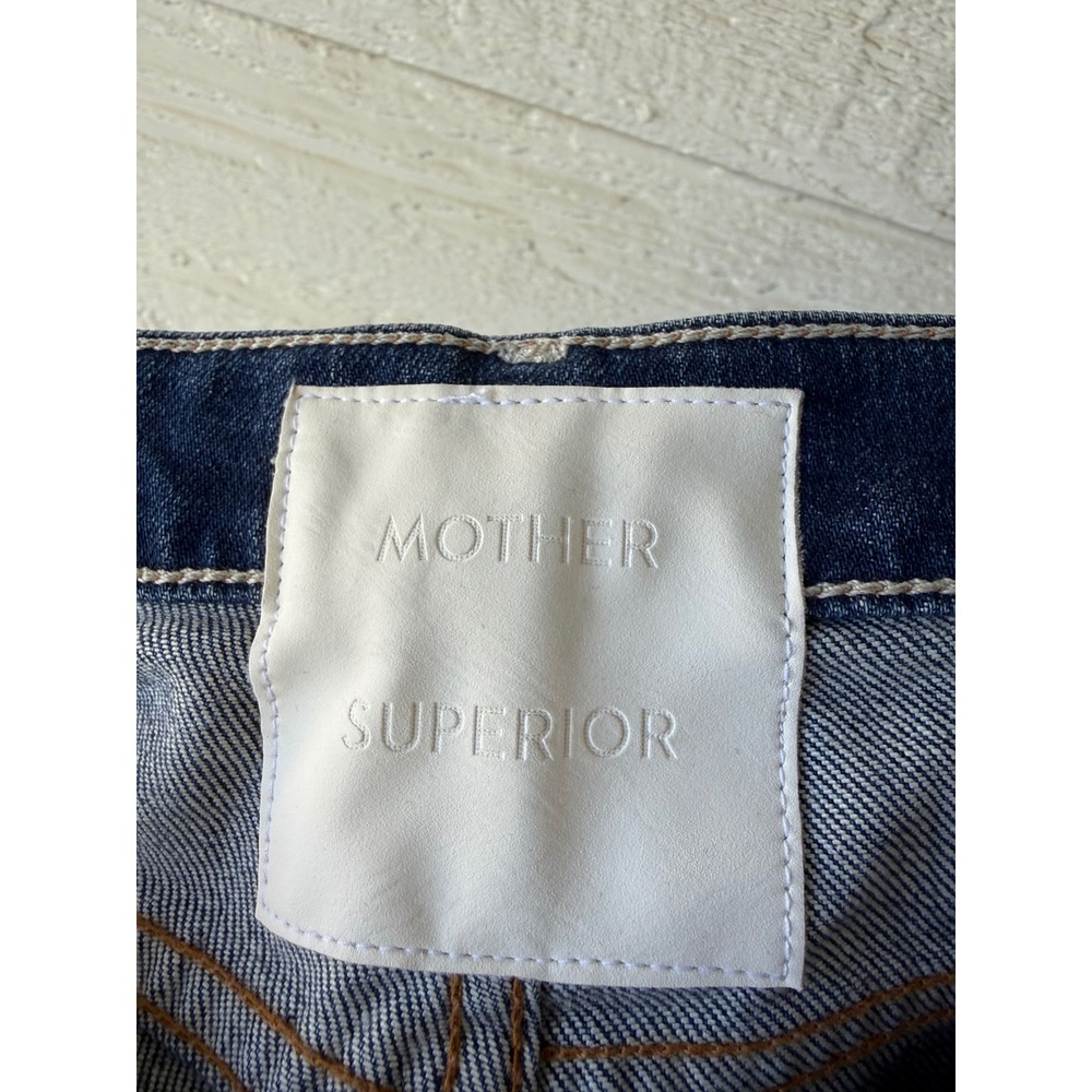 Mother Superior High Waisted Study Hover Jeans Treating Myself Blue Size 25 - Picture 4 of 7